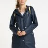Schmuddelwedda Regen IncusParkaMarine Weiss Donna Cappotti WD221U0RI-K12