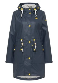 Schmuddelwedda Regen IncusParkaMarine/Hellgrau/Melange Donna Cappotti WD221U0RI-K14 -Schmuddelwedda 1eea29b7642d472d8bdac2825bdaa0ce