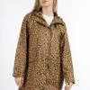 Schmuddelwedda Oversize Mit Leo-Print BridgeportGiacca A VentoSchwarz Beige Leo Donna Giacche E Blazer WD221G05D-B11