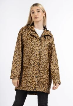 Schmuddelwedda Oversize Mit Leo-Print BridgeportGiacca A VentoSchwarz Beige Leo Donna Giacche E Blazer WD221G05D-B11