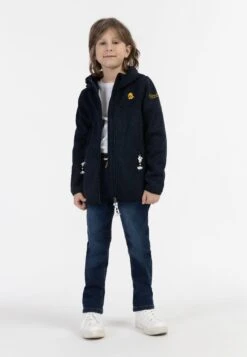 Schmuddelwedda Giacca In PileMarine Melange Bambini Abbigliamento Outwear WD224K000-K11