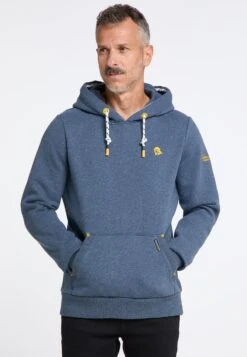 Schmuddelwedda Felpa Con CappuccioMarine Melange Uomo Maglieria E Felpe WD222S02R-K13