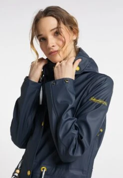 Schmuddelwedda Regen IncusParkaMarine/Hellgrau/Melange Donna Cappotti WD221U0RI-K14 -Schmuddelwedda 4d6813de81ca4c4c9256d98aa5fbddca