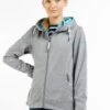 Schmuddelwedda KiannaFelpa Con ZipGrau Melange Dunkelaqua Donna Felpe WD221J08D-C11