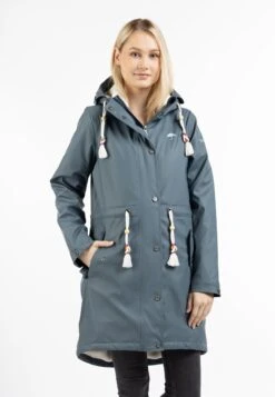 Schmuddelwedda Regenmantel Mit Webpelzfutter KeytiParkaBlau Grau Donna Giacche E Blazer WD221U0P7-K11