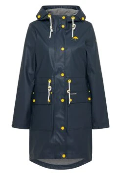 Schmuddelwedda Regen IncusParkaMarine Grau Melange Donna Cappotti WD221U0RI-K13 -Schmuddelwedda 804425268e6e4b2db187c5a76eaf1528