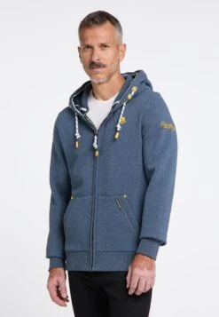 Schmuddelwedda Felpa Con ZipMarine Melange Uomo Maglieria E Felpe WD222S02H-K15