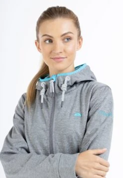 Schmuddelwedda KiannaFelpa Con ZipGrau Melange Dunkelaqua Donna Felpe WD221J08D-C11 -Schmuddelwedda 919b596bee9c404db5ed7177b5877ef6