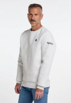 Schmuddelwedda FelpaWollweiss Melange Uomo Maglieria E Felpe WD222S02Z-A12