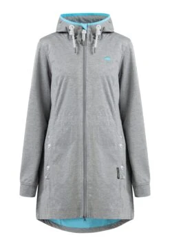 Schmuddelwedda Funktions FraullyParkaGrau Melange Dunkelaqua Donna Cappotti WD221U0QL-C12 -Schmuddelwedda 9cee436a11d4466d9d5afe55c785e104