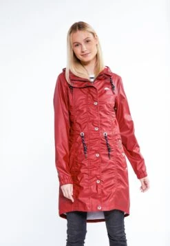 Schmuddelwedda RegenParkaDark Red Donna Cappotti WD221U0OJ-G12