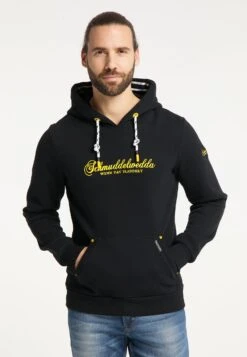 Schmuddelwedda 35 Schmuddelwedda YasannaFelpa Con CappuccioSchwarz Uomo Maglieria E Felpe WD222S027-Q11