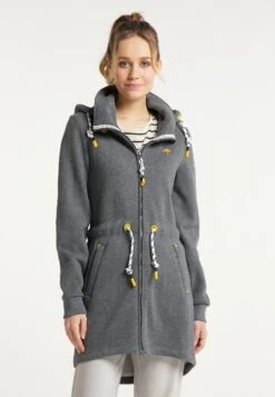 Schmuddelwedda YasannaFelpa Con ZipGrau Melange Donna Felpe WD221J03G-C11