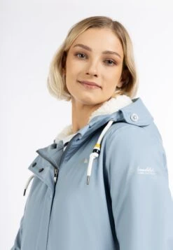 Schmuddelwedda Regenmantel Mit Webpelzfutter In Teddyoptik Kilata - Parka - Hellblau -Schmuddelwedda b73c5167a7d84fd487b384541ea2b346