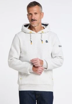 Schmuddelwedda Felpa Con CappuccioWollweiss Melange Uomo Maglieria E Felpe WD222S02R-A12