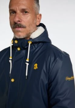 Schmuddelwedda Regenjacke Mit Webpelzfutter In Teddyoptik Kilata - Parka - Marine -Schmuddelwedda e9c48477f11f40e6bf83588fb48e839b